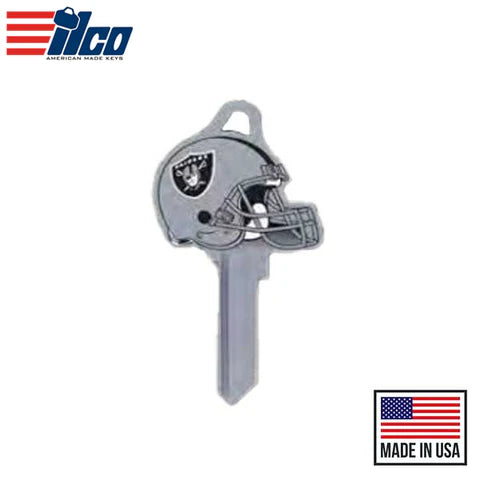 Ilco - NFL TeamKeys - Helmet Edition - Key Blank - Las Vegas Raiders - KW1 (5 Pack) Ilco - NFL TeamKeys - Helmet Edition - Key Blank - Las Vegas Raiders - KW1 (5 Pack)
